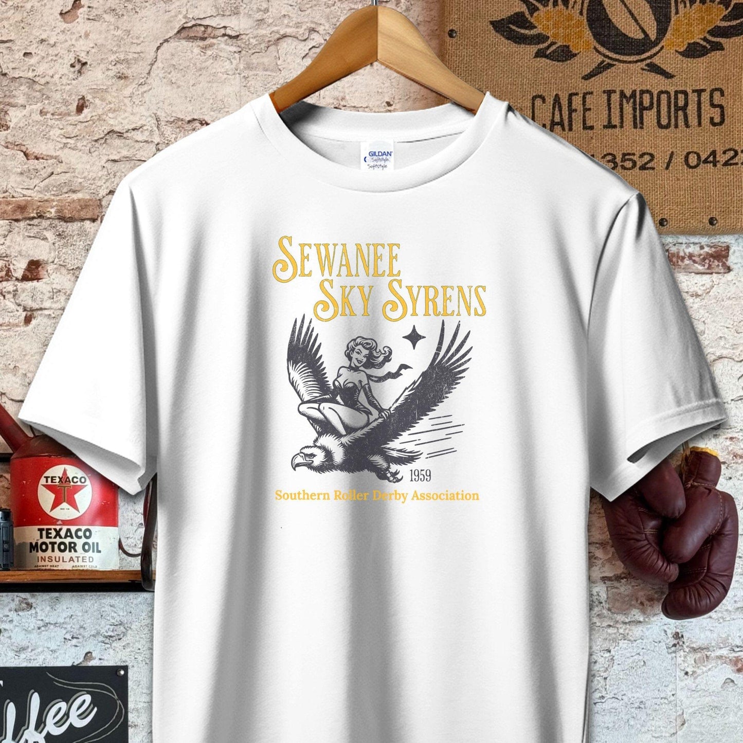 T-shirt / White / S Sewanee Sky Syrens Roller Derby Shirt