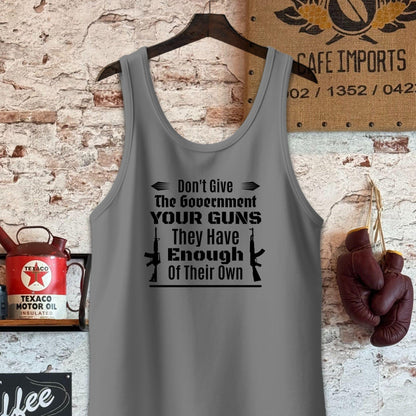 Tank Top / Grey Triblend / S Don't Give the Government Your Guns Shirt