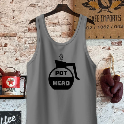 Tank Top / Grey Triblend / S Pot Head Coffee Shirt