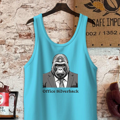 Tank Top / S / Aqua Triblend Office Silverback T-Shirt