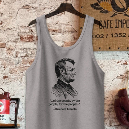 Tank Top / S / Athletic Heather Abraham Lincoln Of the People Quote Shirt