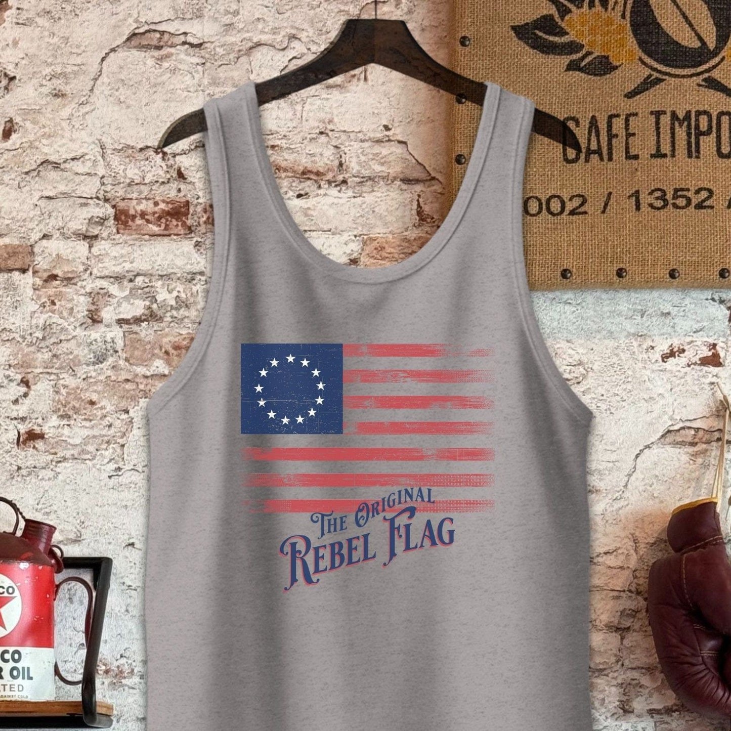 Tank Top / S / Athletic Heather The Original Rebel Flag Shirt