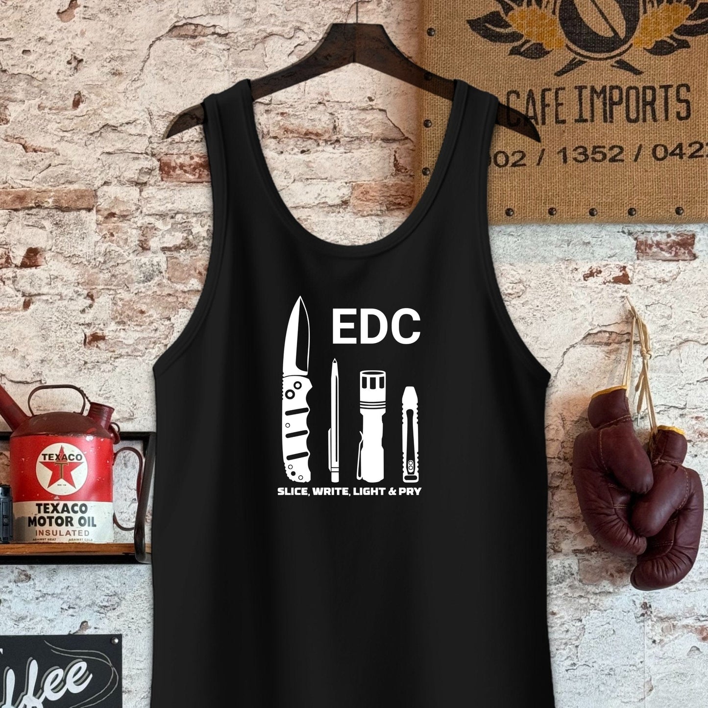 Tank Top / S / Black EDC Slice Write Light Pry Shirts