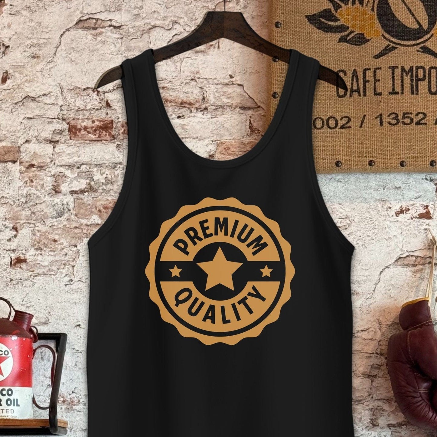 Tank Top / S / Black Premium Quality Badge Shirt