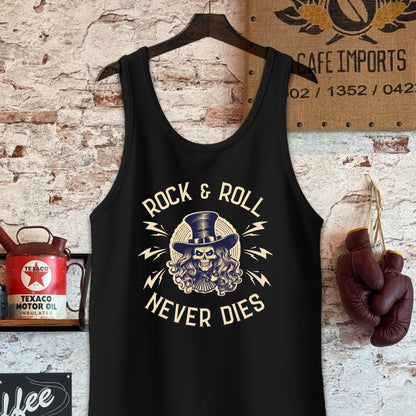 Tank Top / S / Black Rock And Roll Never Dies Shirt