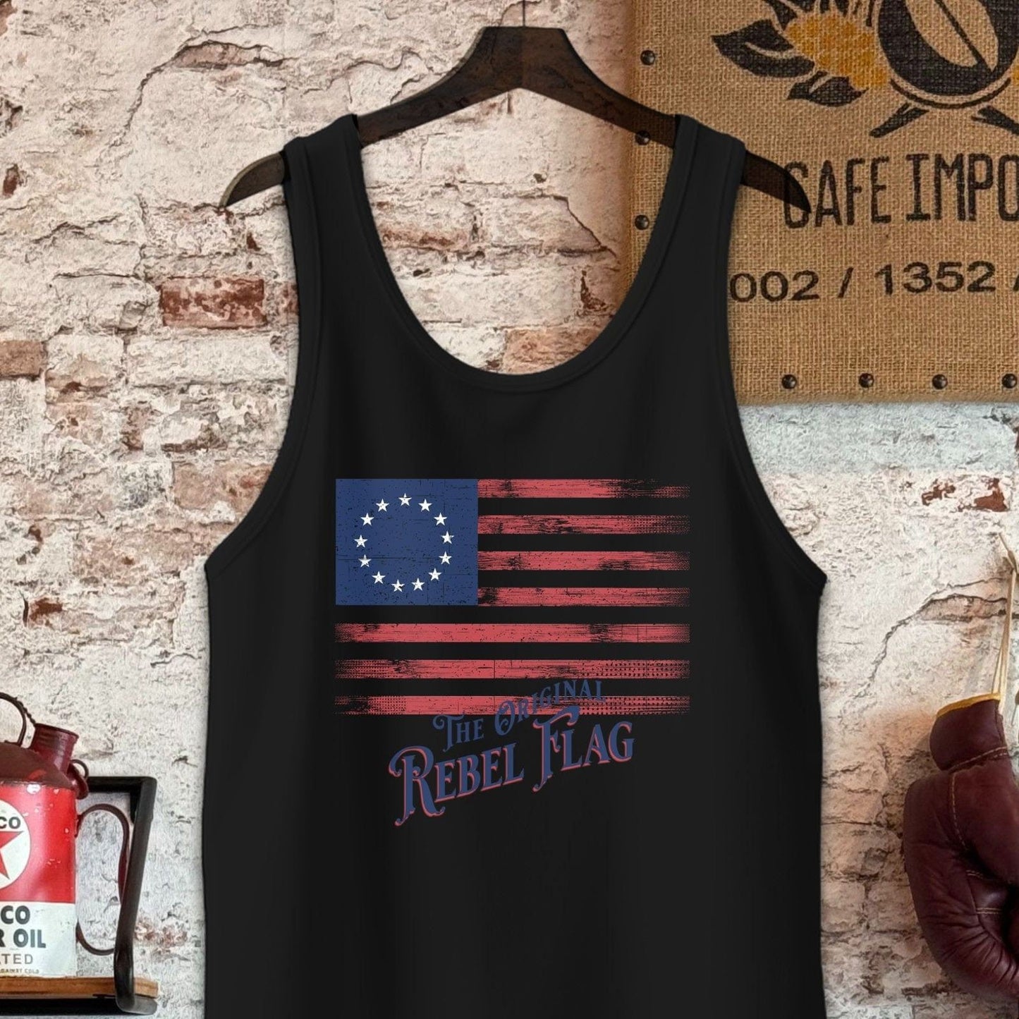 Tank Top / S / Black The Original Rebel Flag Shirt