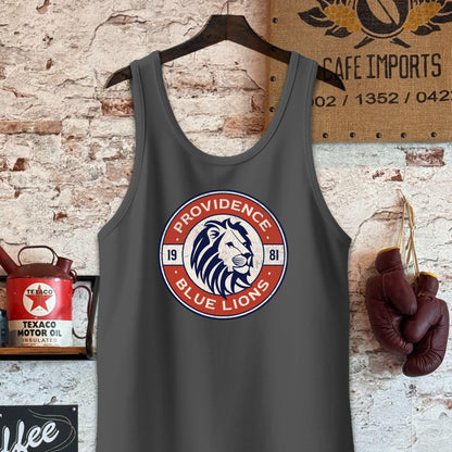 Tank Top / S / Charcoal-Black Triblend Providence Blue Lions Sports Team Shirt