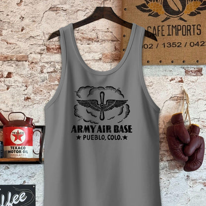 Tank Top / S / Grey Triblend Army Air Base Pueblo CO Shirt