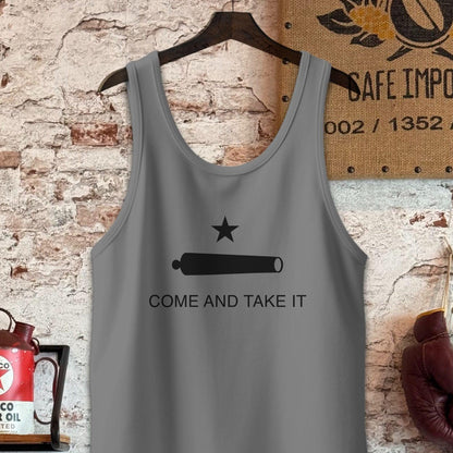 Tank Top / S / Grey Triblend Gonzalez Flag - Come And Take It Shirt