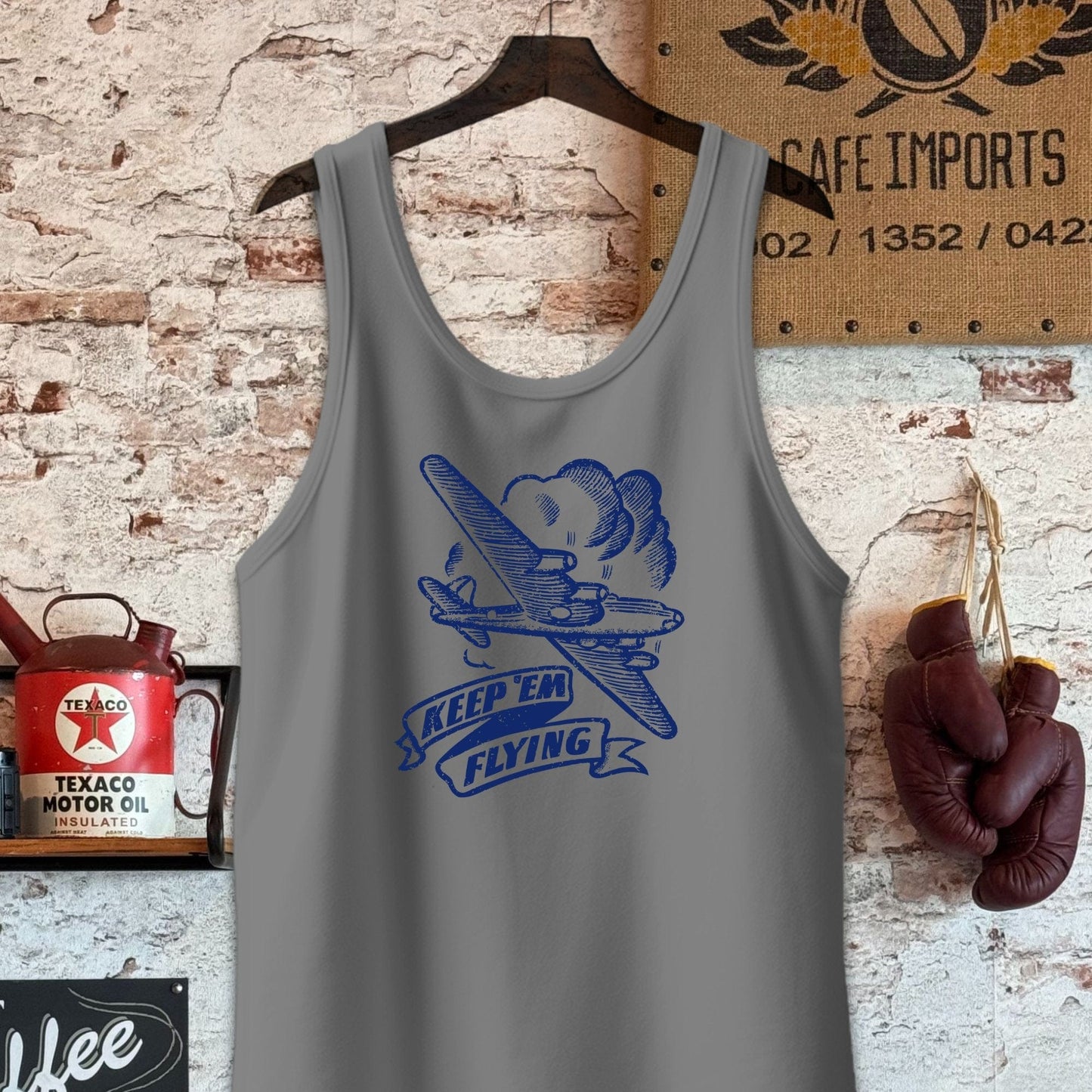 Tank Top / S / Grey Triblend Keep 'Em Flying Shirts