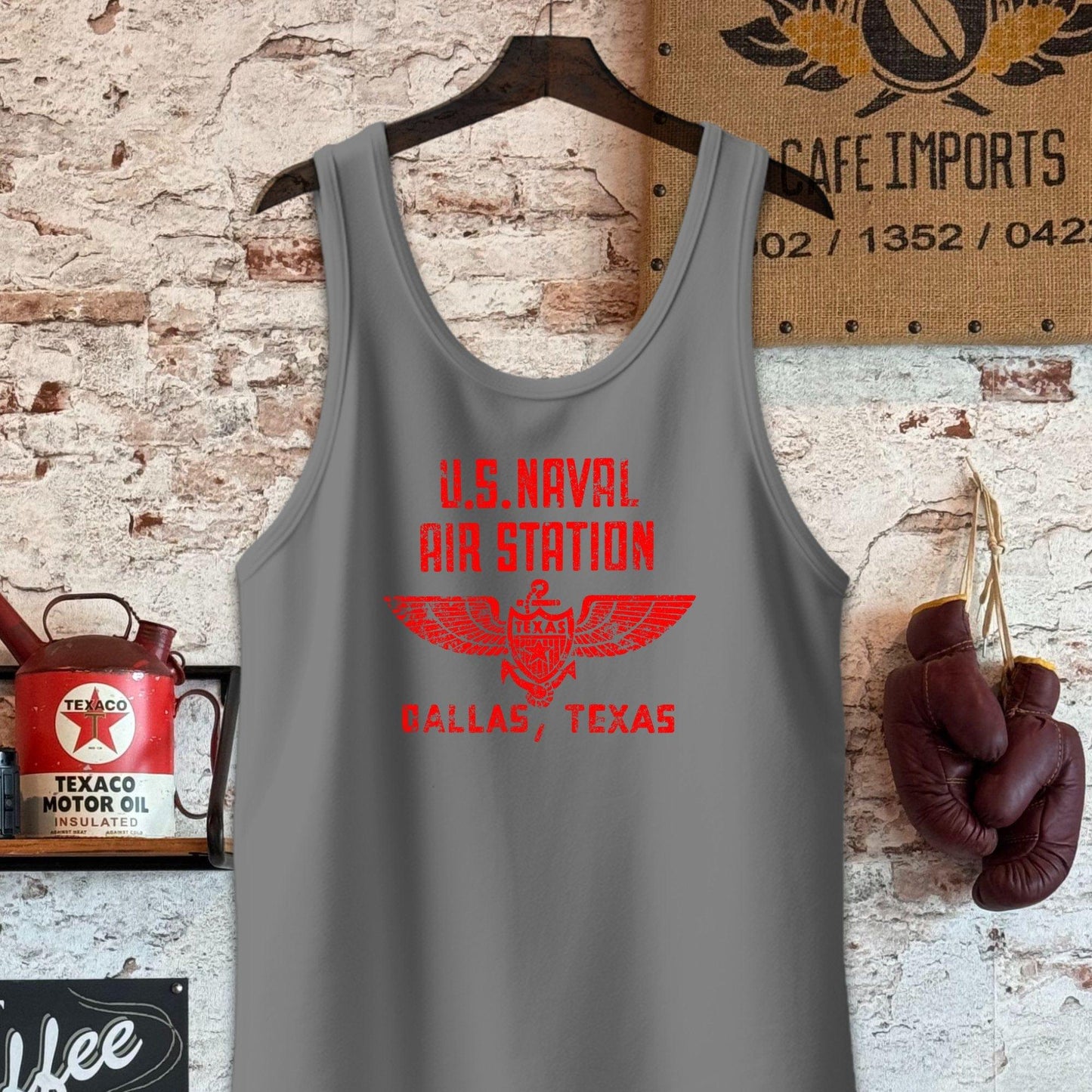 Tank Top / S / Grey Triblend U.S. Naval Air Station Dallas, TX Shirt