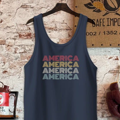 Tank Top / S / Navy American Pride Shirt