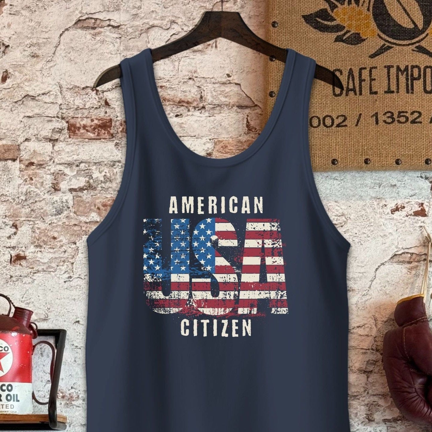 Tank Top / S / Navy American USA Citizen Shirt