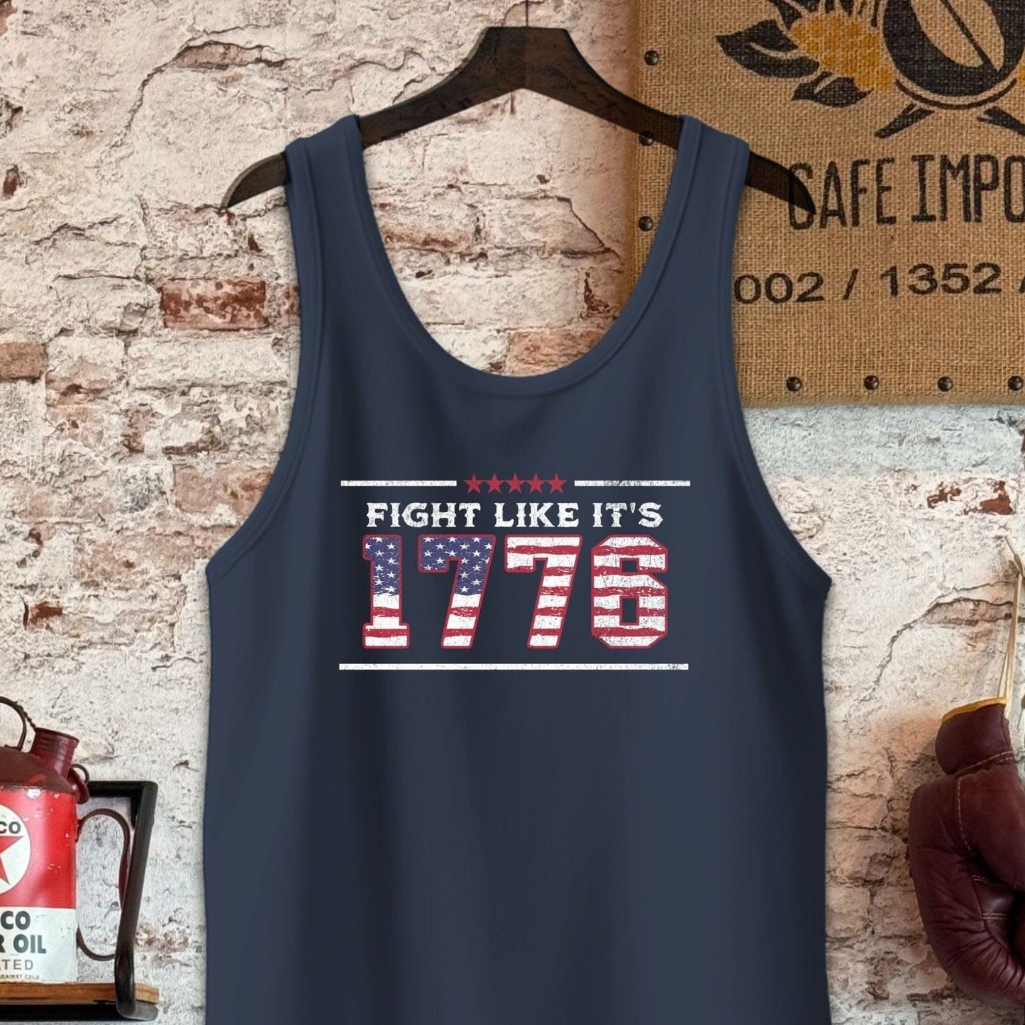 Tank Top / S / Navy Fight Like It's 1776 Patriotic Shirt