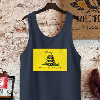 Tank Top / S / Navy Gadsden - Dont Tread On Me Shirt