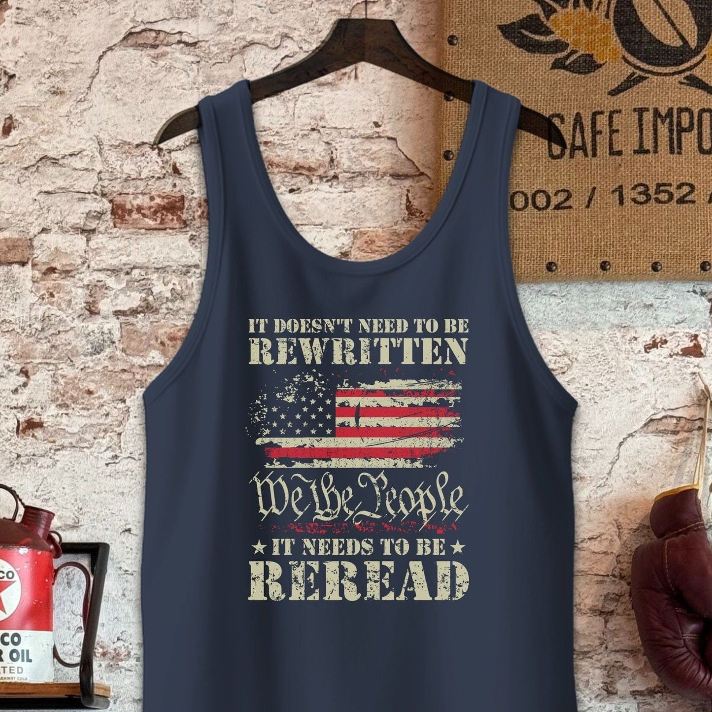 Tank Top / S / Navy It Needs To Be Reread Shirt