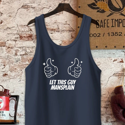 Tank Top / S / Navy Let This Guy Mansplain Shirt