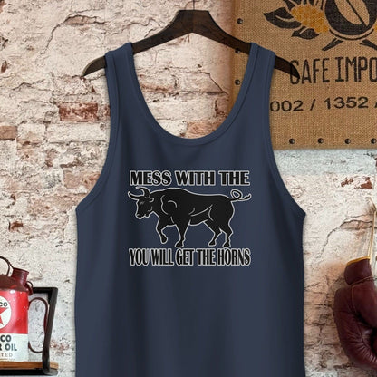 Tank Top / S / Navy Mess With The Bull T-Shirt