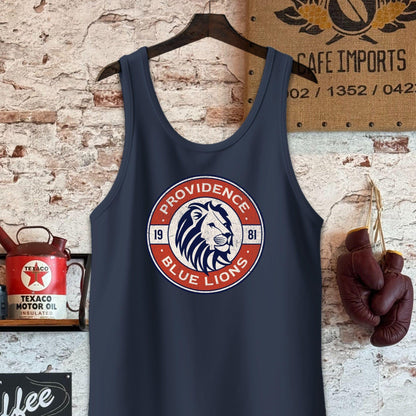 Tank Top / S / Navy Providence Blue Lions Sports Team Shirt