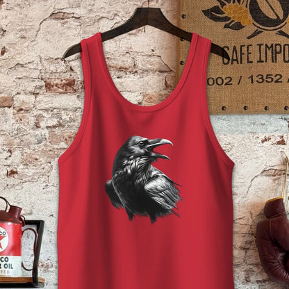 Tank Top / S / Red Gothic Crow Shirt