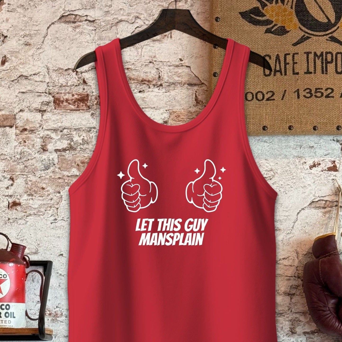 Tank Top / S / Red Let This Guy Mansplain Shirt