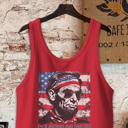 Tank Top / S / Red Patriotic Find Out Shirt