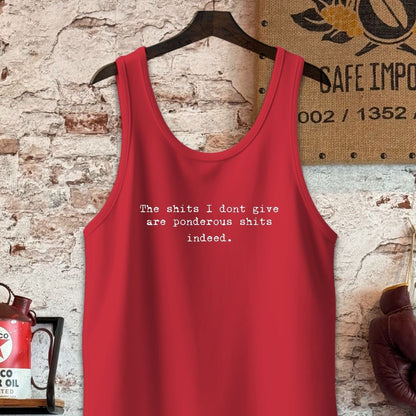 Tank Top / S / Red The Shits I Dont Give Shirt