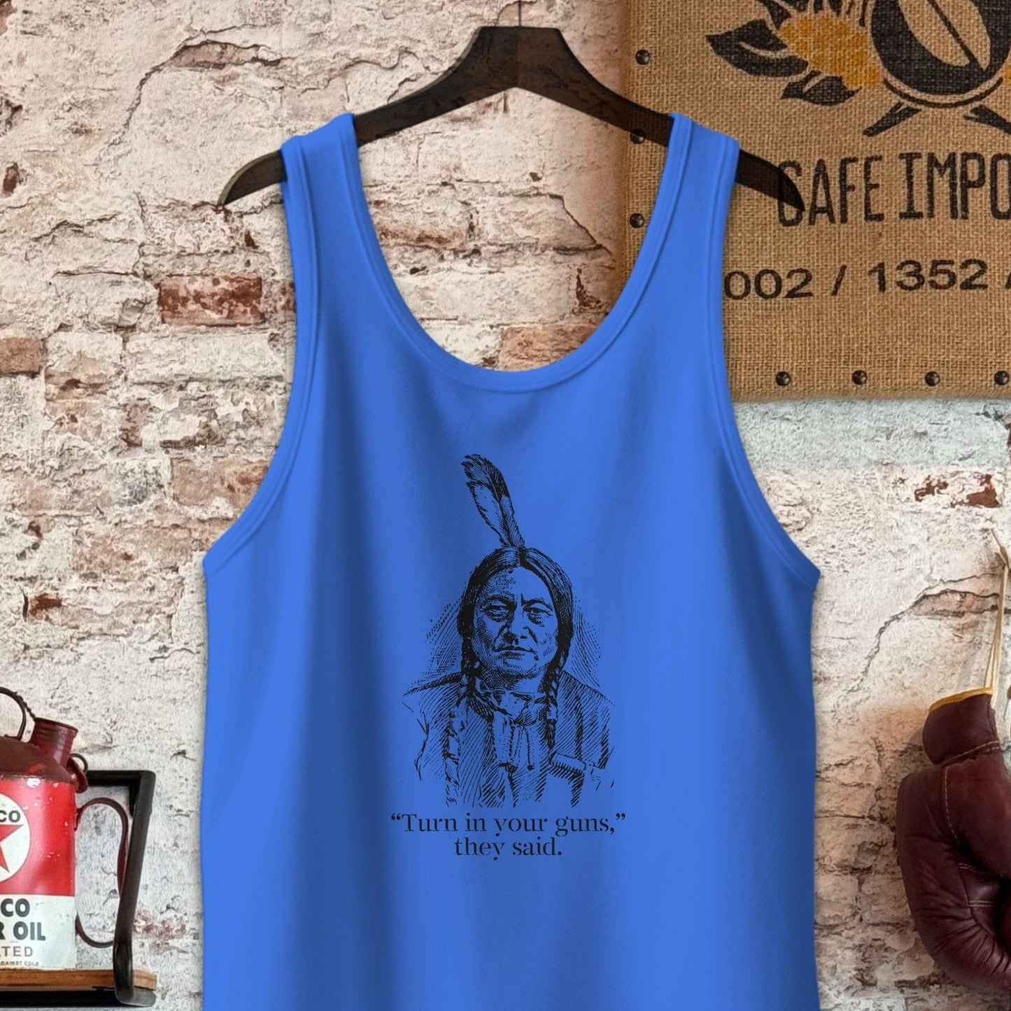 Tank Top / S / True Royal Triblend Turn in your guns they said Shirt