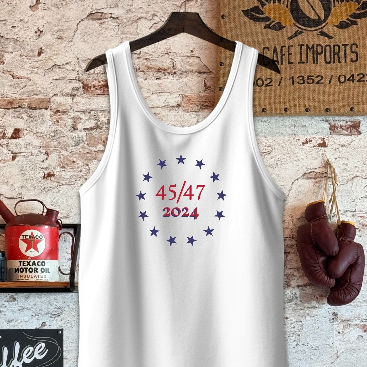 Tank Top / S / White 2024 45/47 Trump Shirts