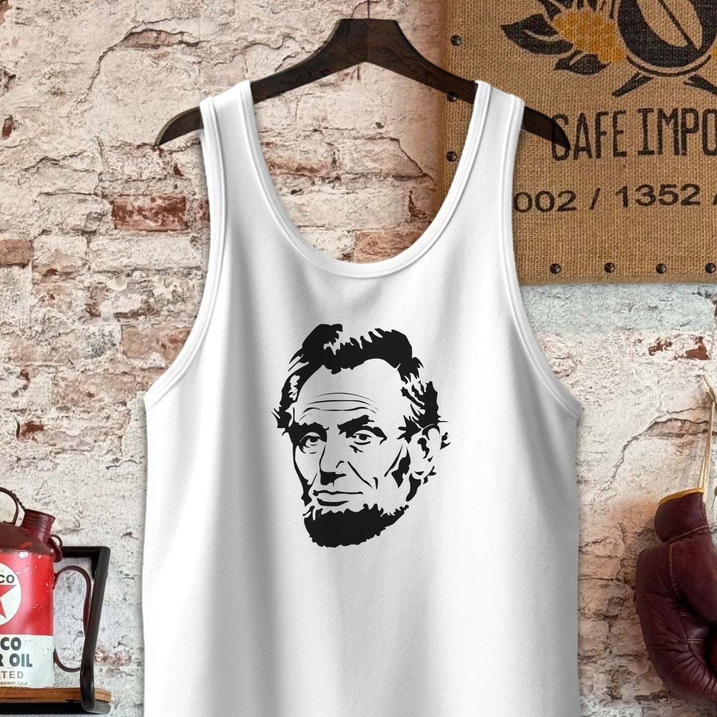 Tank Top / S / White Abe Lincoln Shirt