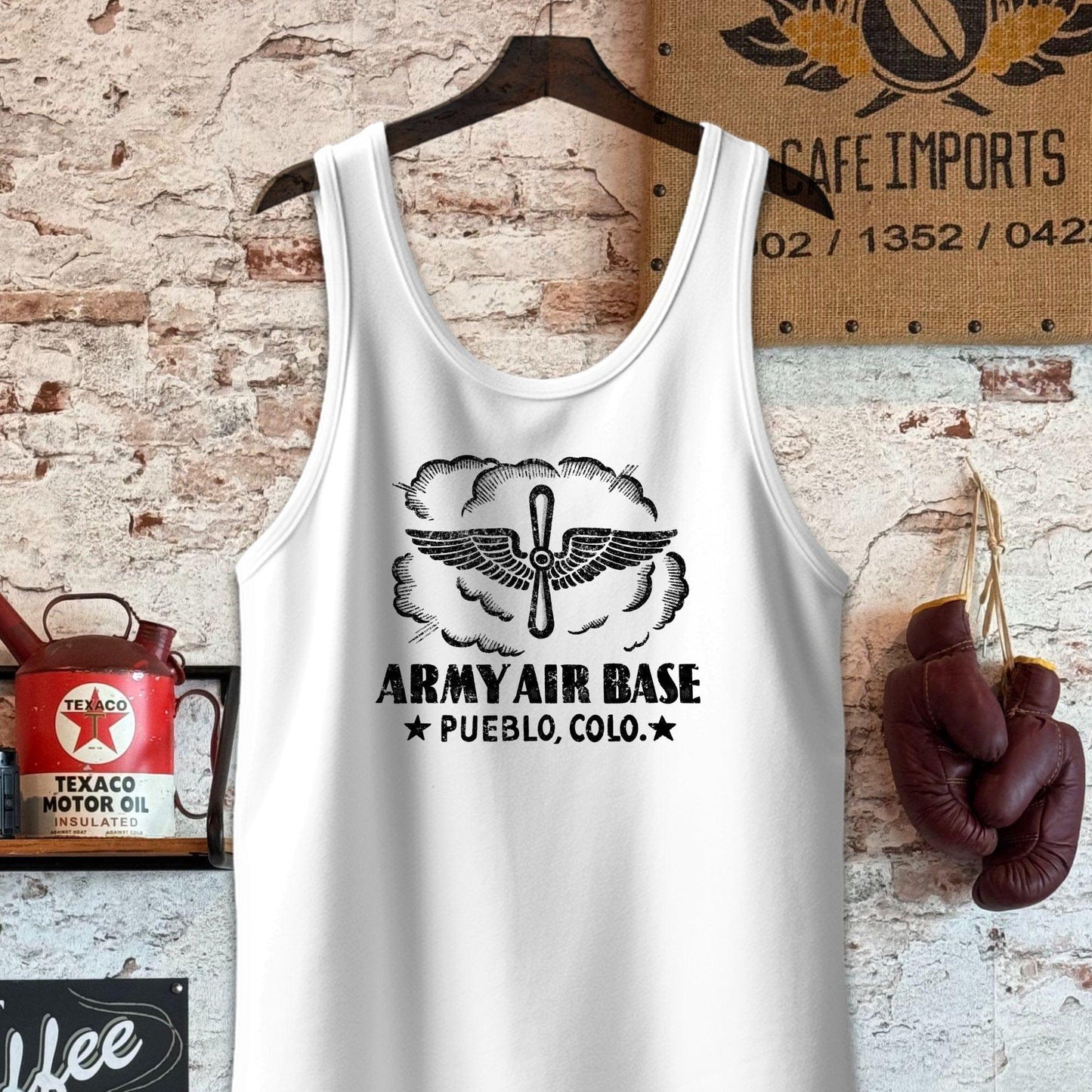 Tank Top / S / White Army Air Base Pueblo CO Shirt