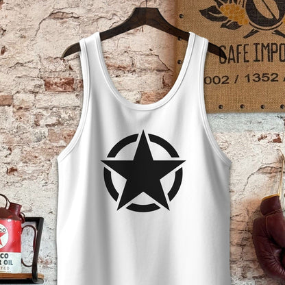 Tank Top / S / White Army Star Shirt