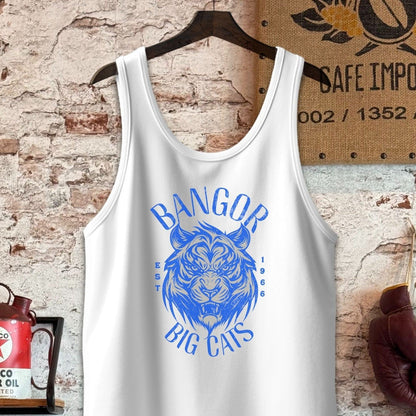 Tank Top / S / White Bangor Big Cats Vintage Style Shirt