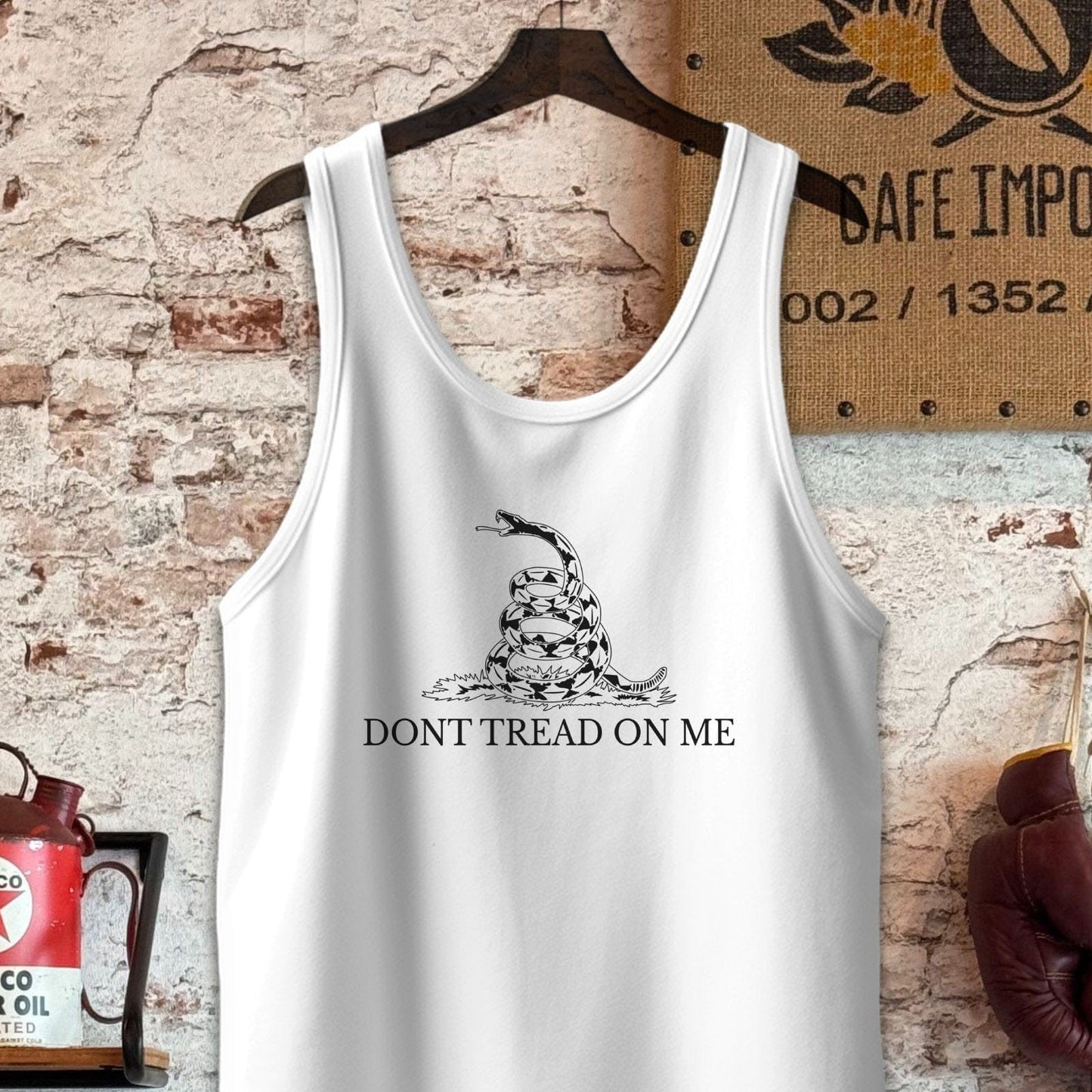 Tank Top / S / White Don't Tread On Me Shirt