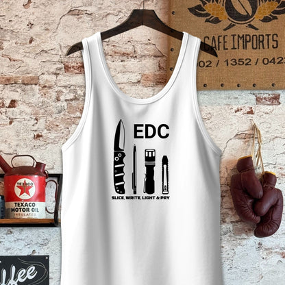 Tank Top / S / White EDC Slice Write Light Pry Shirts