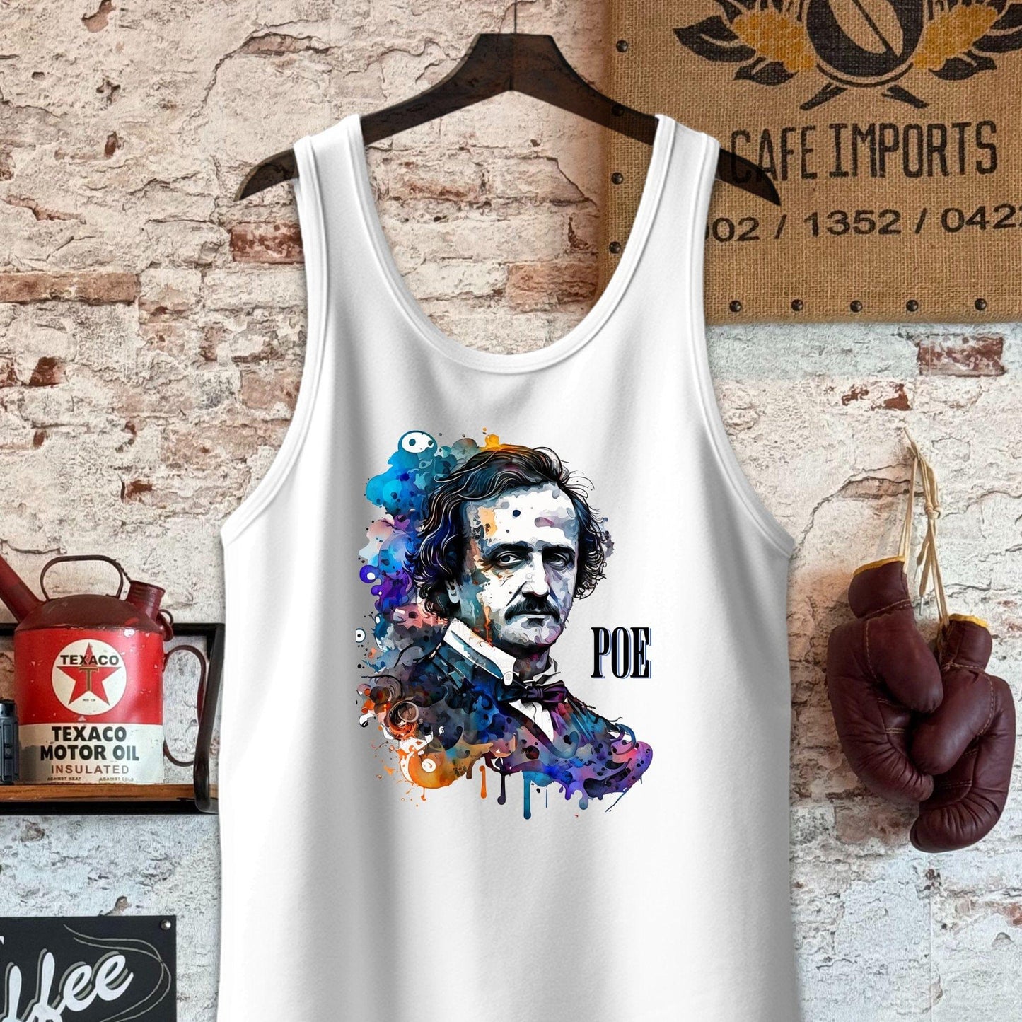 Tank Top / S / White Edgar Allan Poe Artistic Shirt