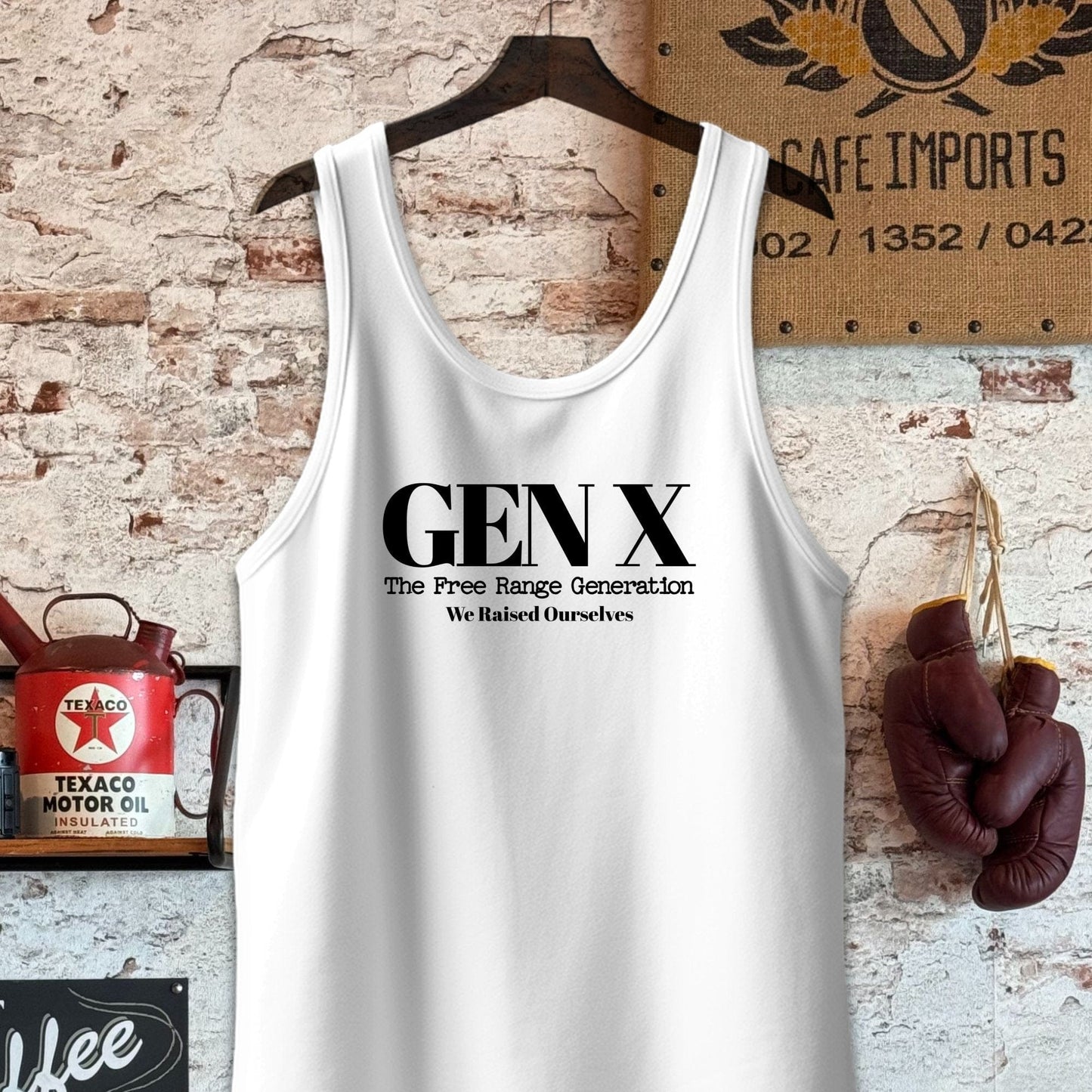 Tank Top / S / White Gen X The Free Range Generation Shirts