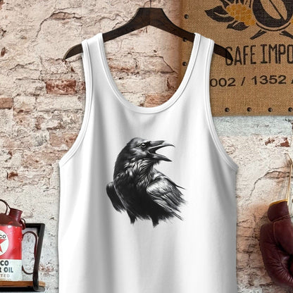 Tank Top / S / White Gothic Crow Shirt