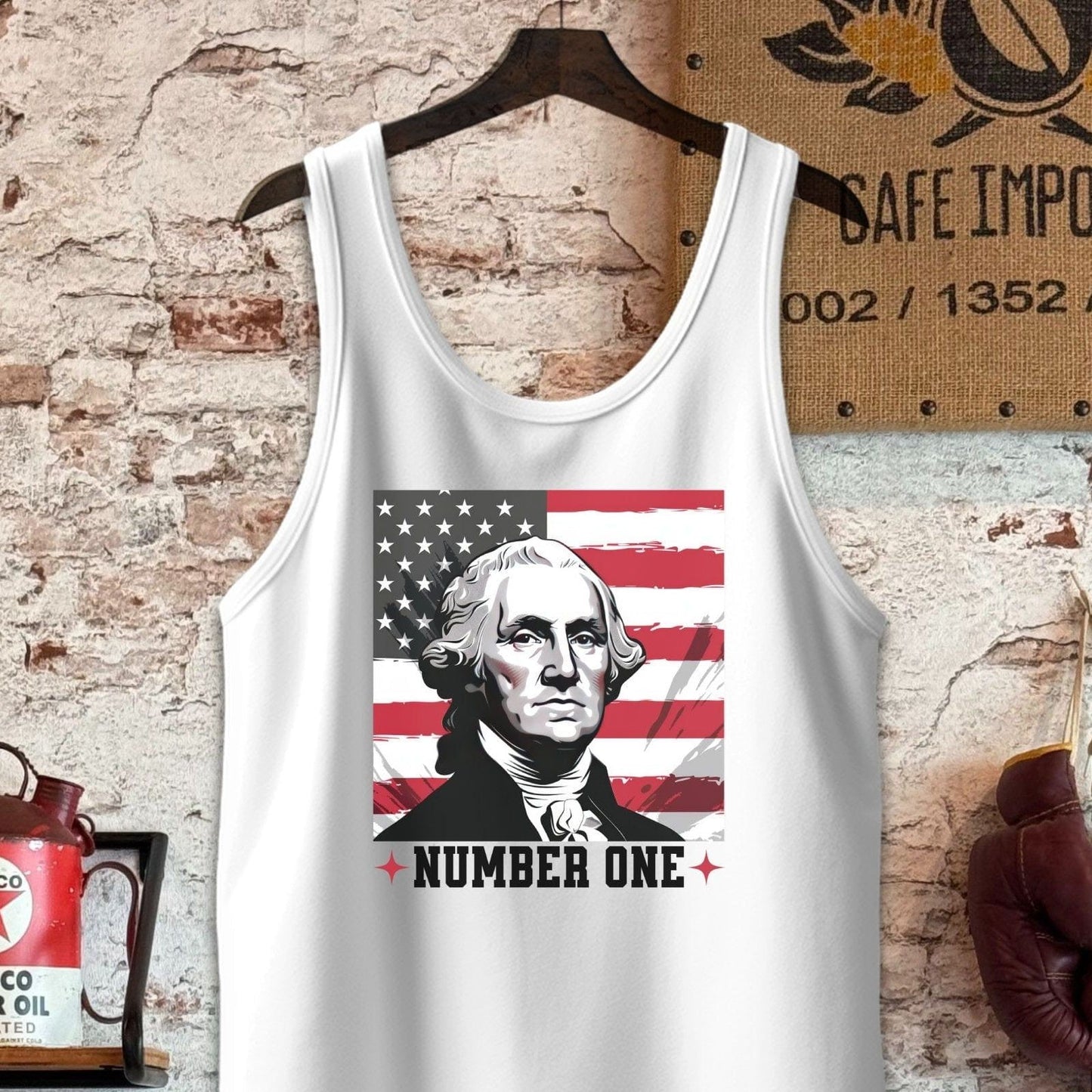 Tank Top / S / White Number One Founding Father Shirt