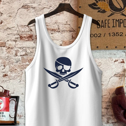 Tank Top / S / White Skull and Crossbones Shirt