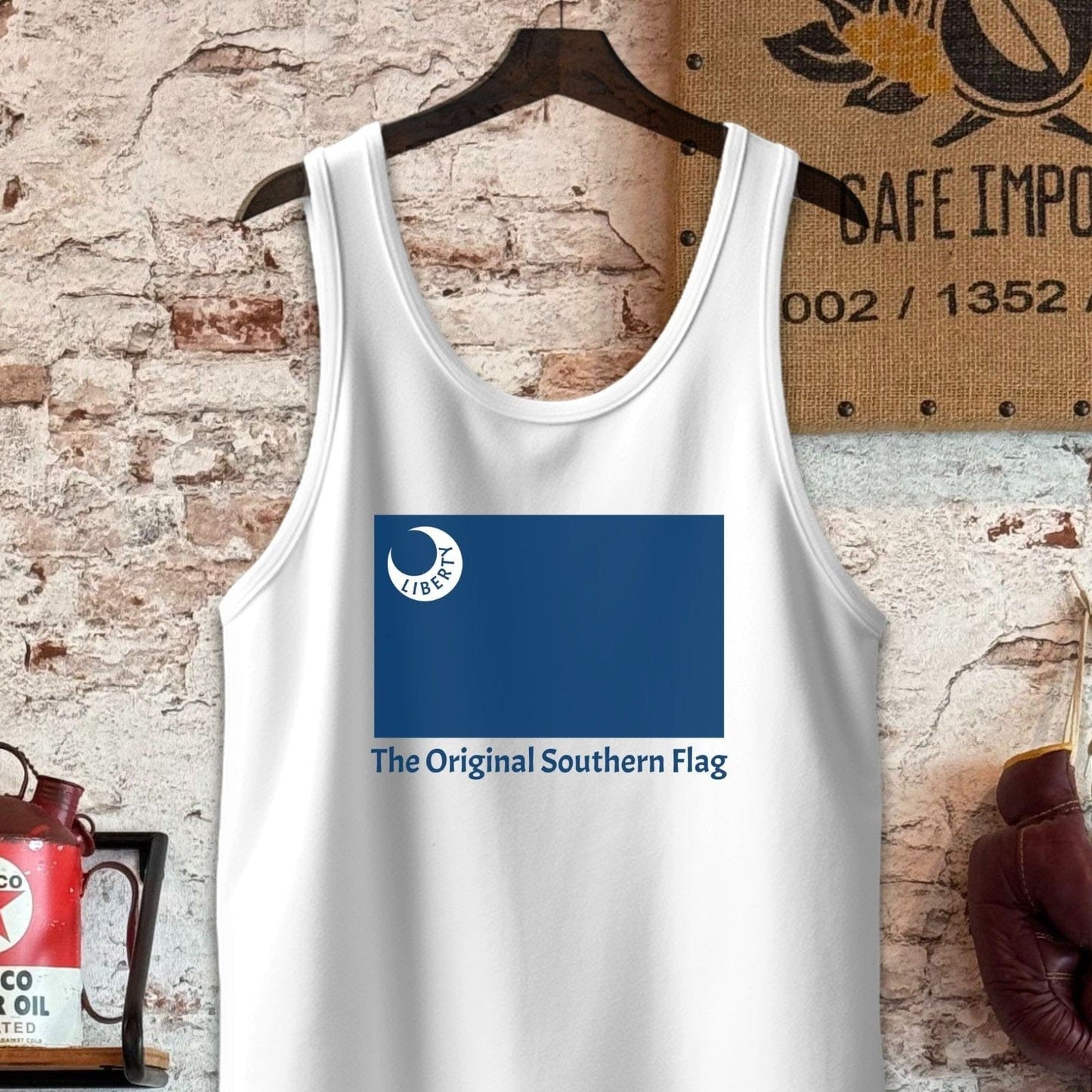 Tank Top / S / White The Original Southern Flag Liberty Shirt