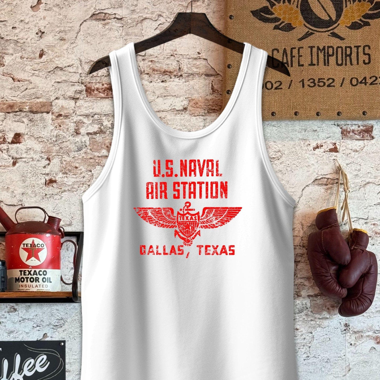 Tank Top / S / White U.S. Naval Air Station Dallas, TX Shirt