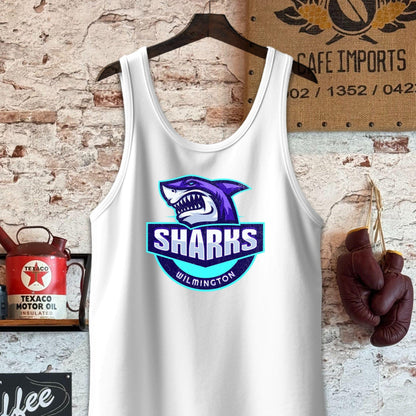 Tank Top / S / White Wilmington Sharks Sports Team Shirt