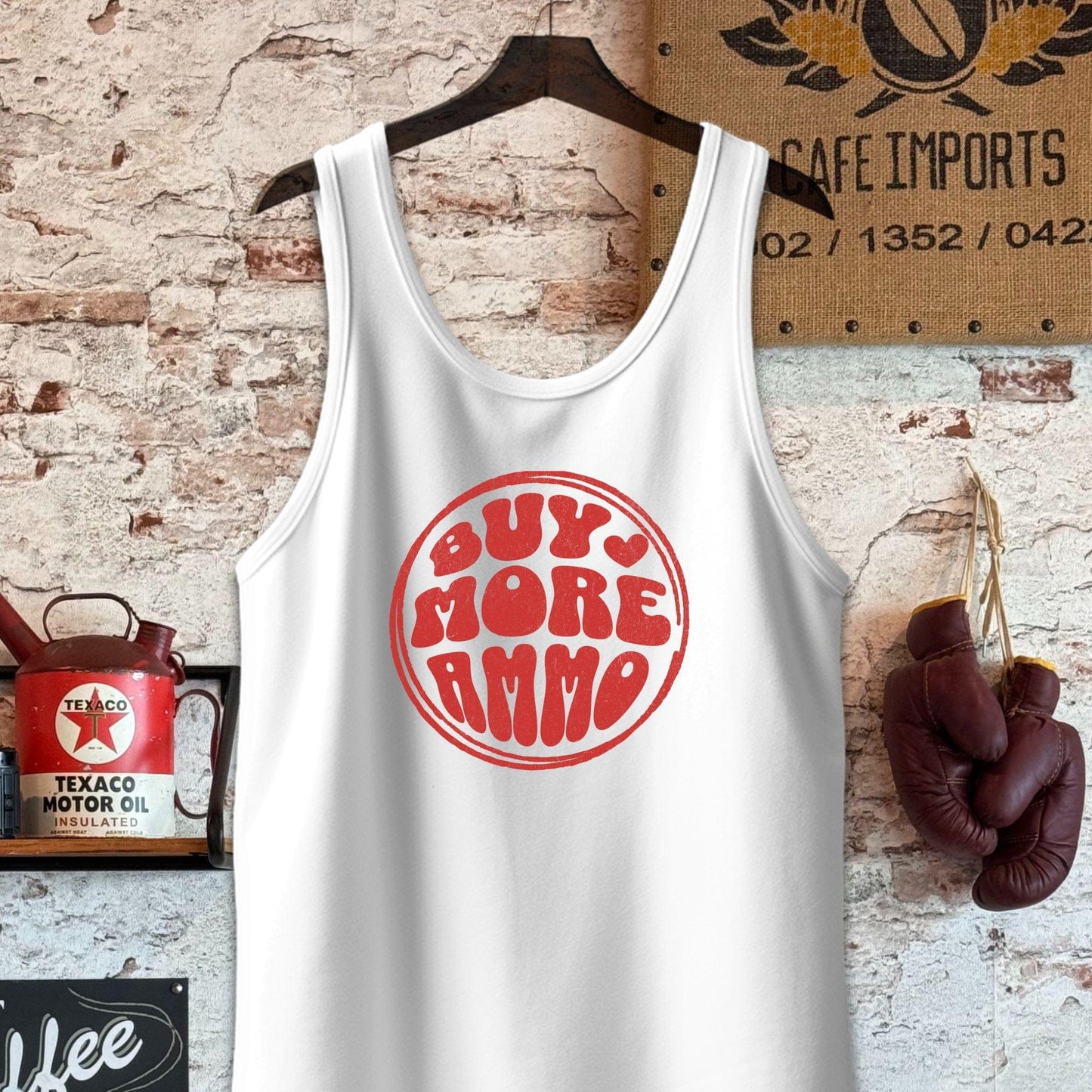 Tank Top / White / S Buy More Ammo Shirt