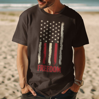 Vintage Distressed American Flag Freedom Shirt