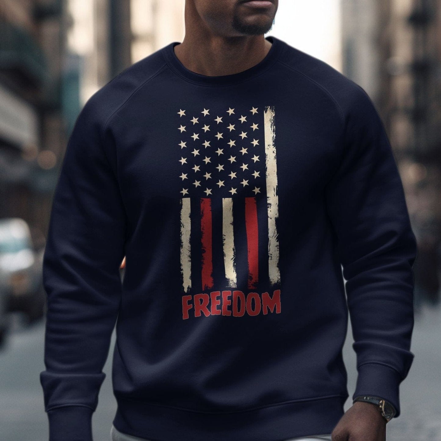 Vintage Distressed American Flag Freedom Shirt